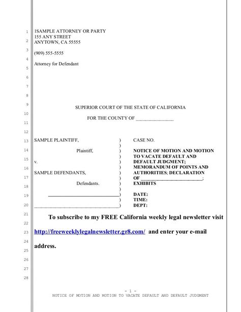 See Cal. . Motion to set aside default judgment california unlawful detainer